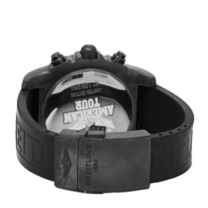 Breitling PVD Stainless Steel Rubber 46mm Jet Team American Tour Limited Edition Chronomat GMT Automatic Watch Black MB0410 3 of 4