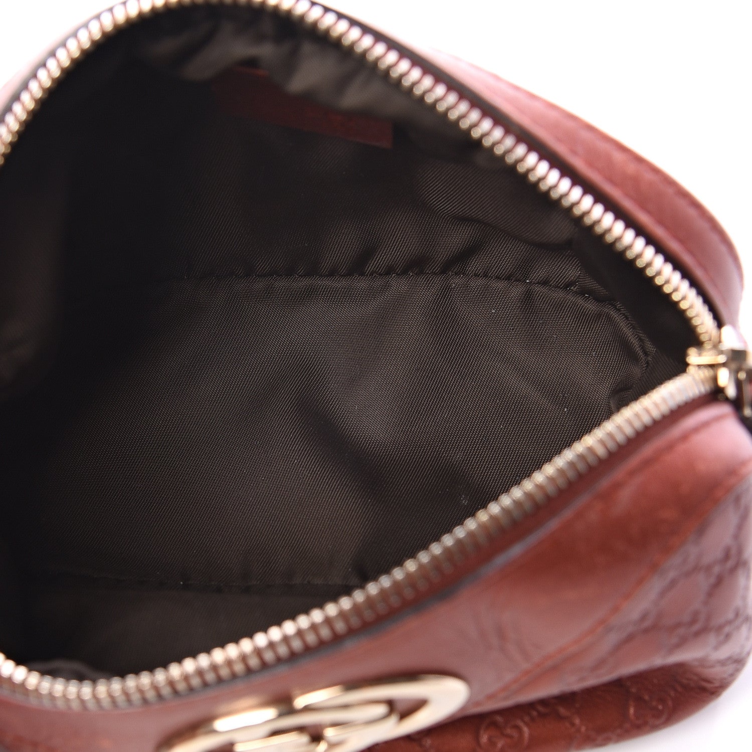 Gucci Metallic Microguccissima GG Cosmetic Case Burnt Orange 4 of 5