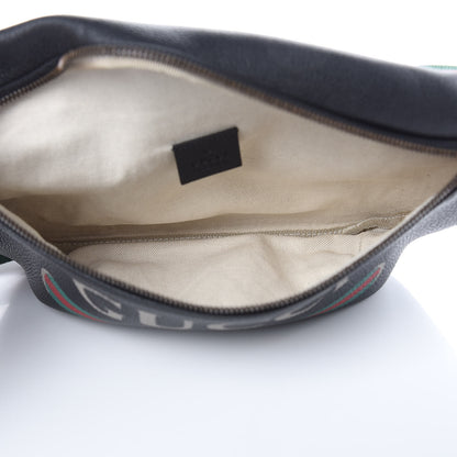 Gucci Grained Calfskin Logo Belt Bag Black 7 of 9