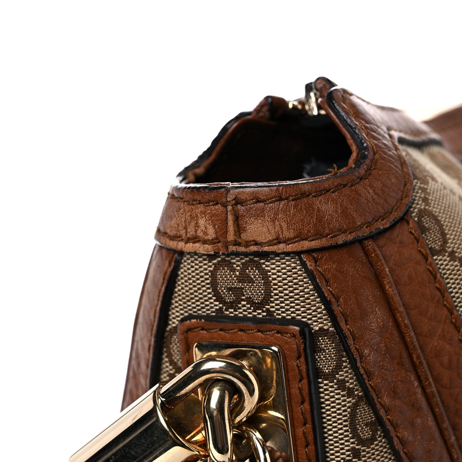 Gucci Monogram Cellarius Calfskin Medium Bella Hobo Beige Ebony Cuir 30 of 36