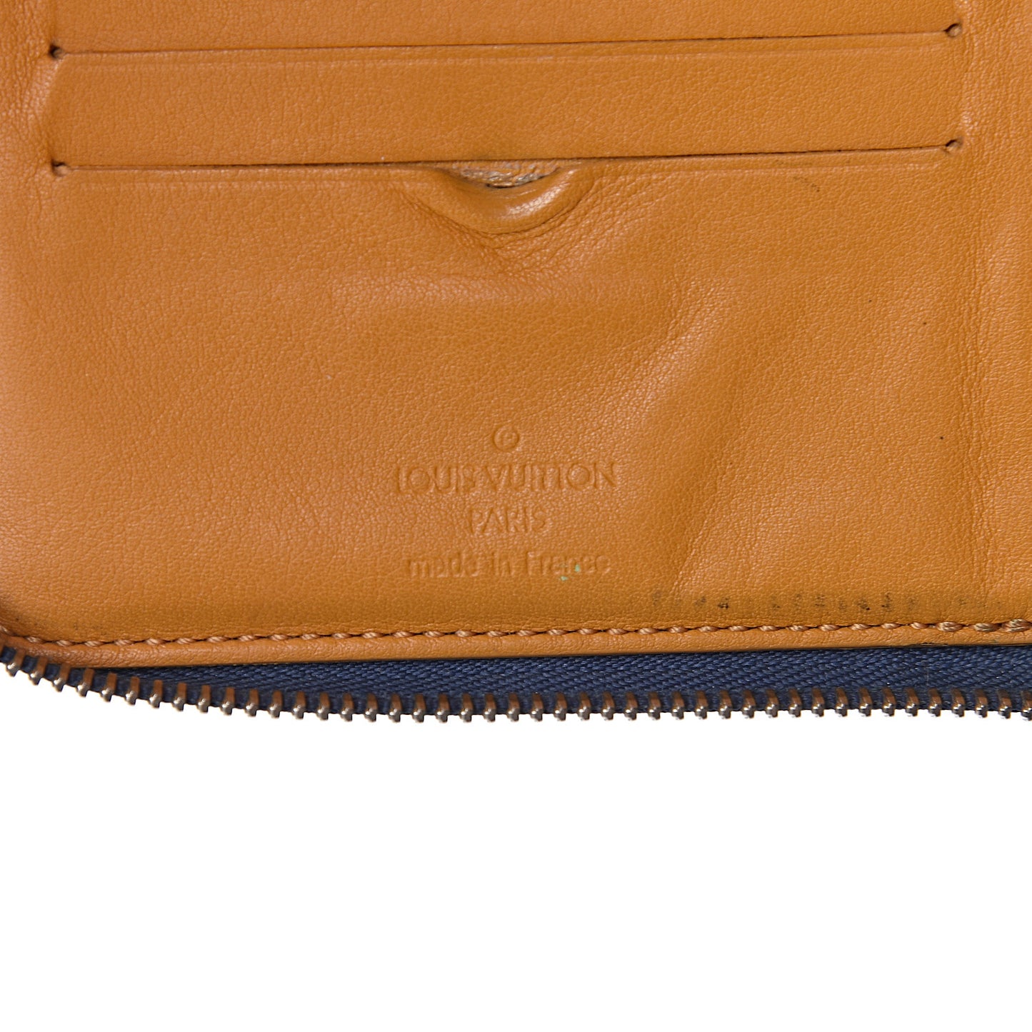 Denim Zip Compact Wallet Blue