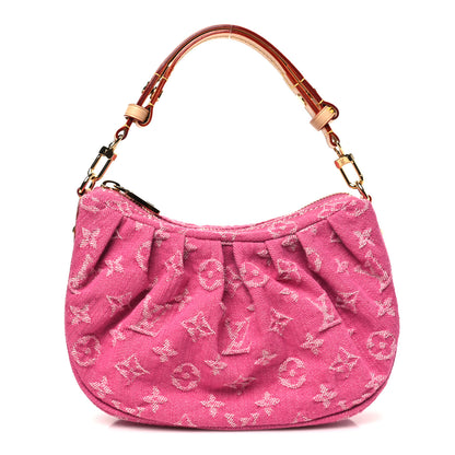 Louis Vuitton Monogram Denim Pochette Valley Fuchsia 1 of 10