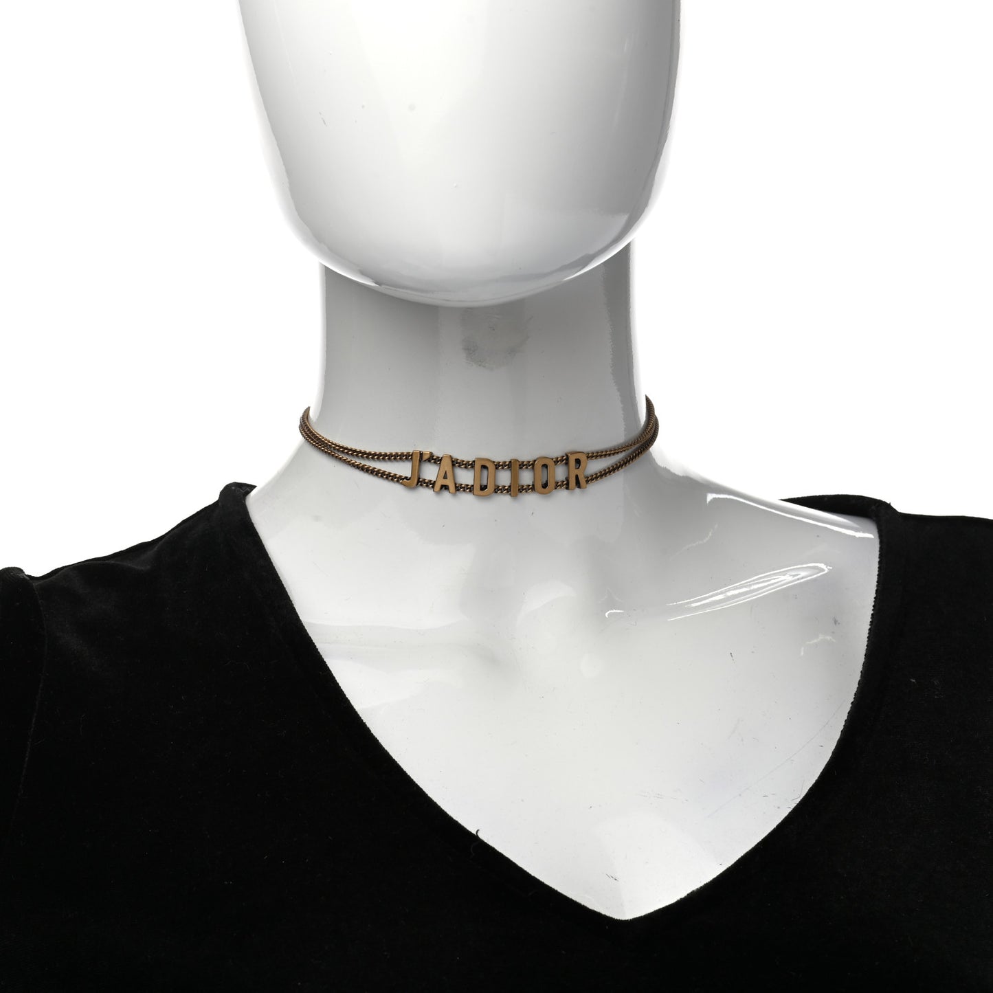 Metal J'Adior Choker Necklace Aged Gold