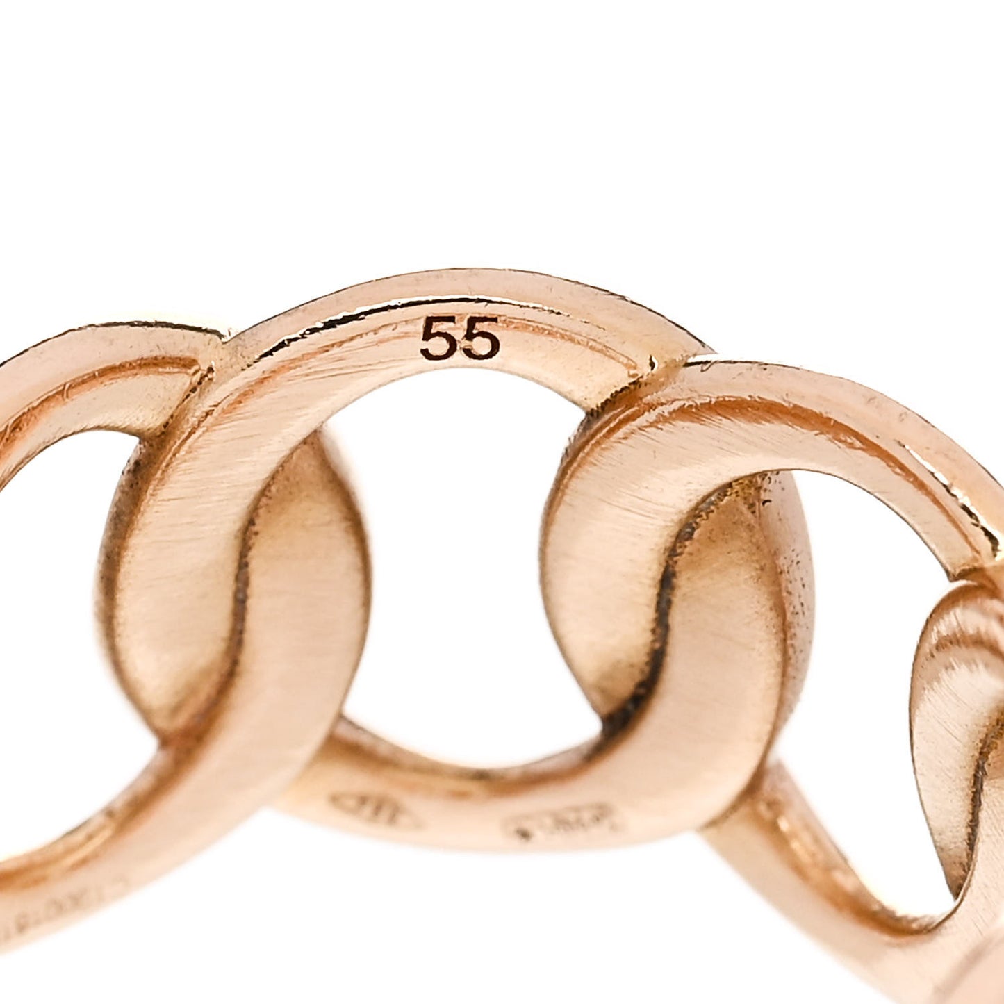 18K Rose Gold Brera Chain Ring 55 7.25