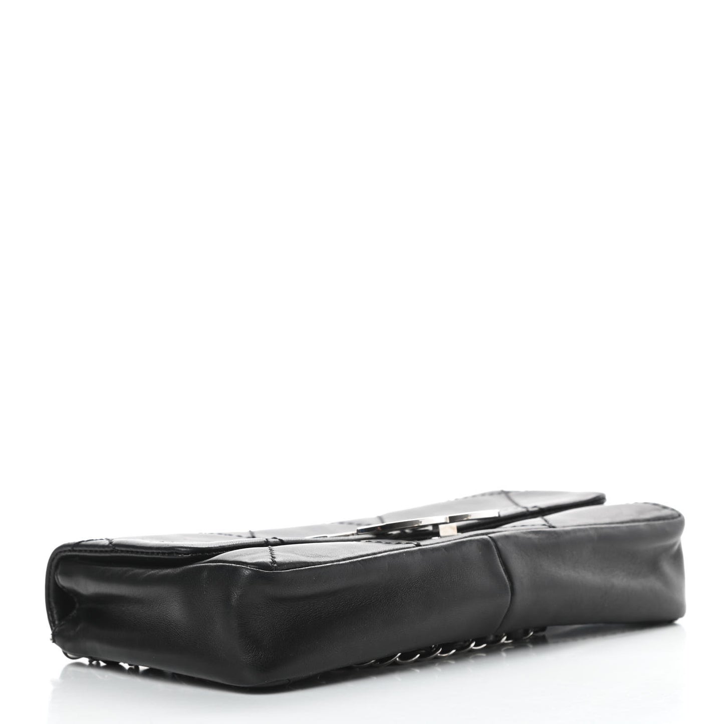 Lambskin Diamond Stitched CC East West Flap Black