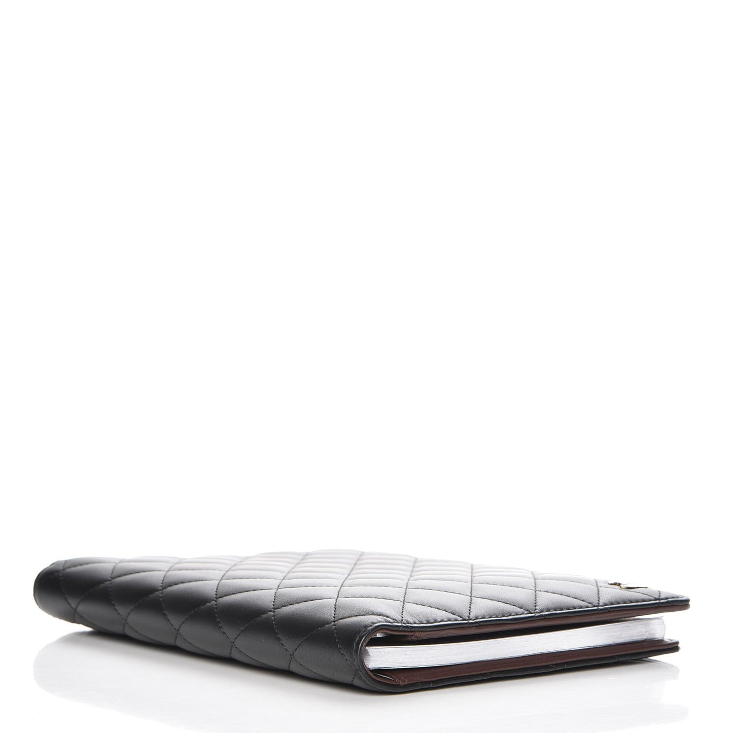 Lambskin Quilted Large Agenda Cover Black