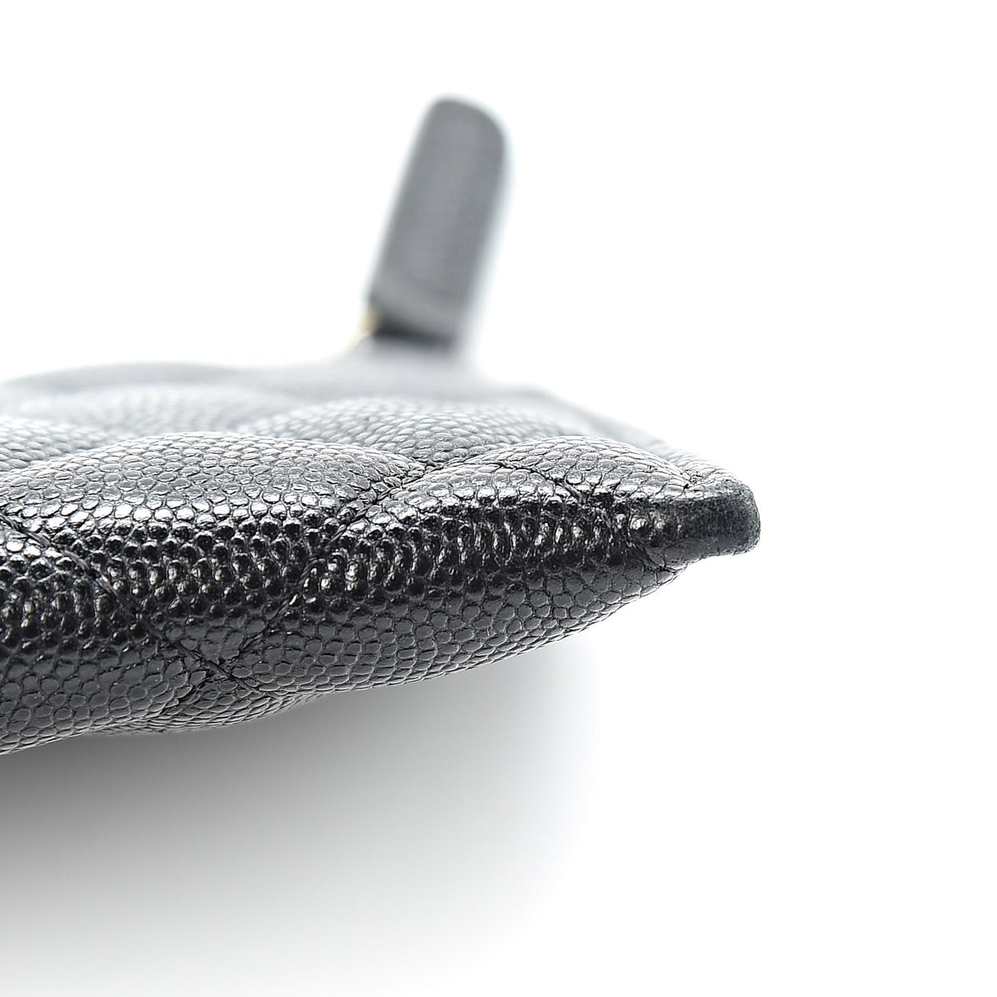 Caviar Quilted Classic Zip Pouch Black