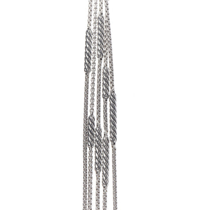 David Yurman Sterling Silver Willow Five-Row Chain Necklace 4 of 7