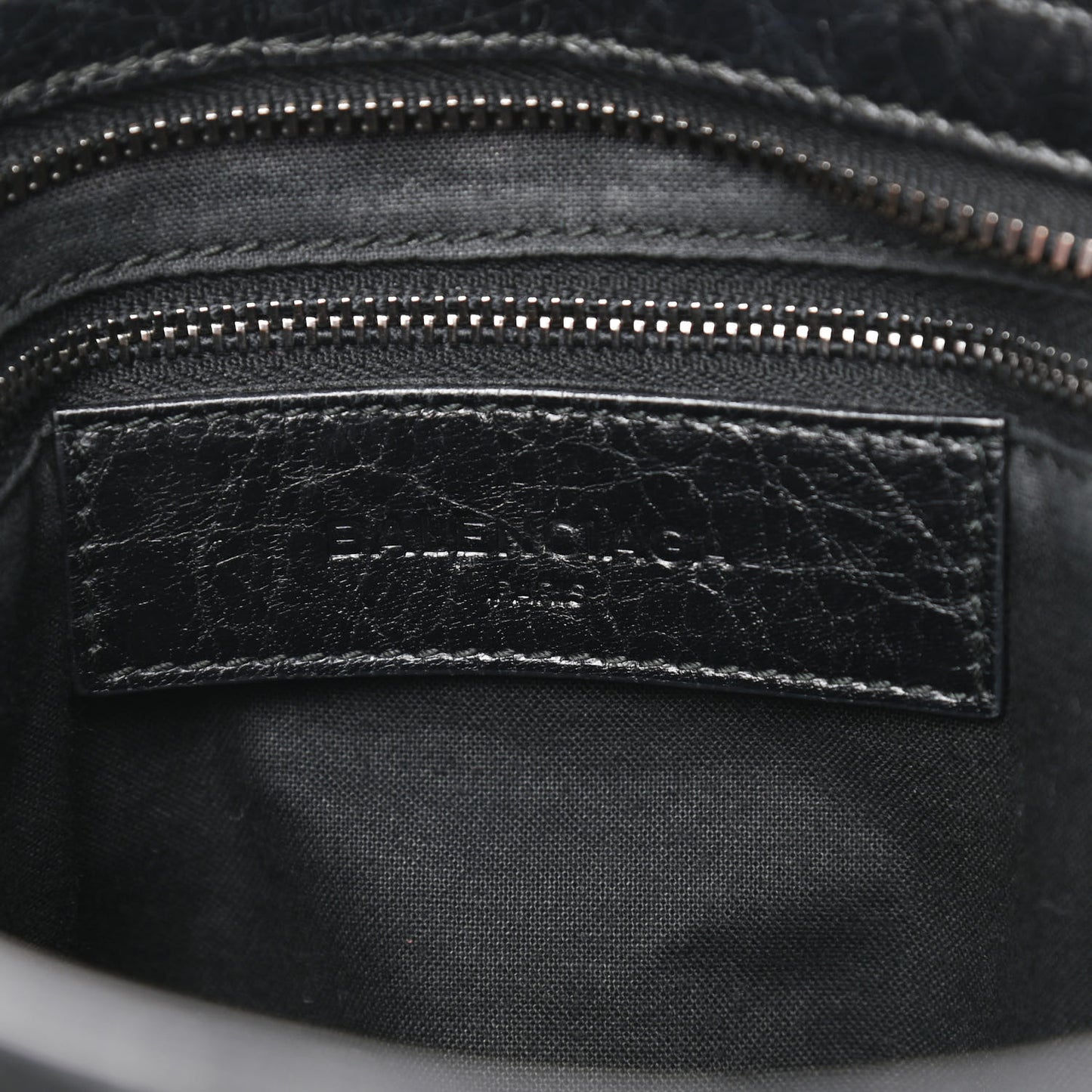 Agneau Silver Metallic Edge Hardware S City Black
