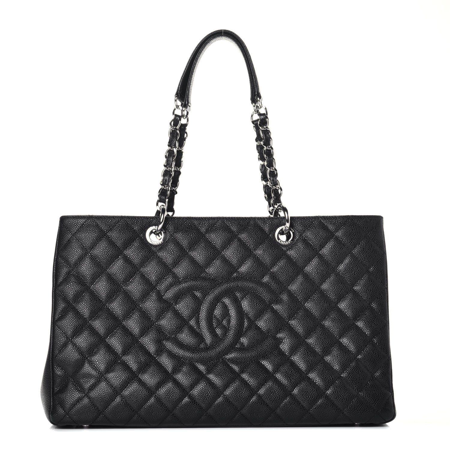Chanel Caviar Quilted XL Grand Shopping Tote GST Black 1 of 9