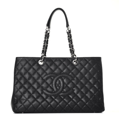 Chanel Caviar Quilted XL Grand Shopping Tote GST Black 1 of 9