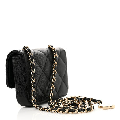Chanel Caviar Quilted Mini Chain Belt Bag Black 3 of 12