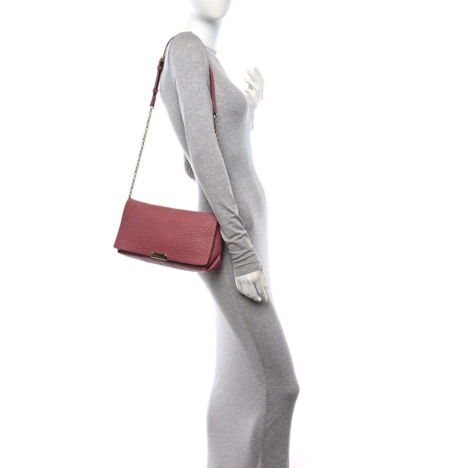 Burberry Signature Grain Mildenhall Crossbody Bag Pink 3 of 13