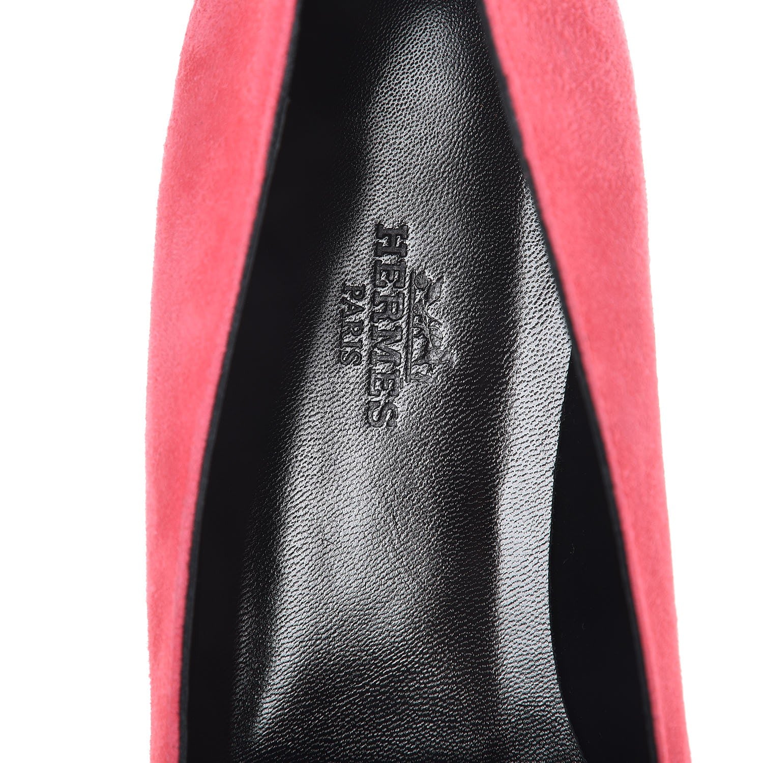 Hermes Velvet Goatskin Patent Epsom Nice Ballerina Flats 37.5 Fuchsia Black 7 of 8