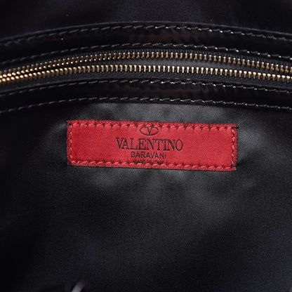 Valentino Garavani Straw Lace Bow Dome Tote Black 6 of 13