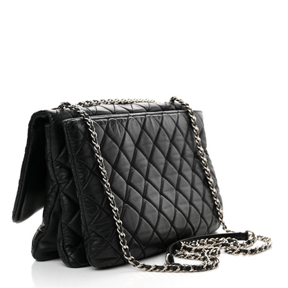 Chanel Lambskin Quilted Jumbo Chanel 3 Flap Black 3 of 13