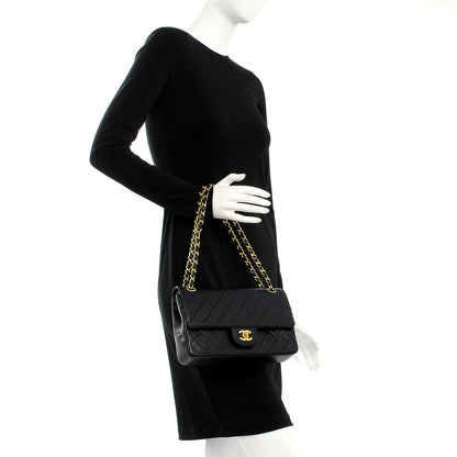 Chanel Lambskin Quilted Medium Double Flap Black 2 of 9