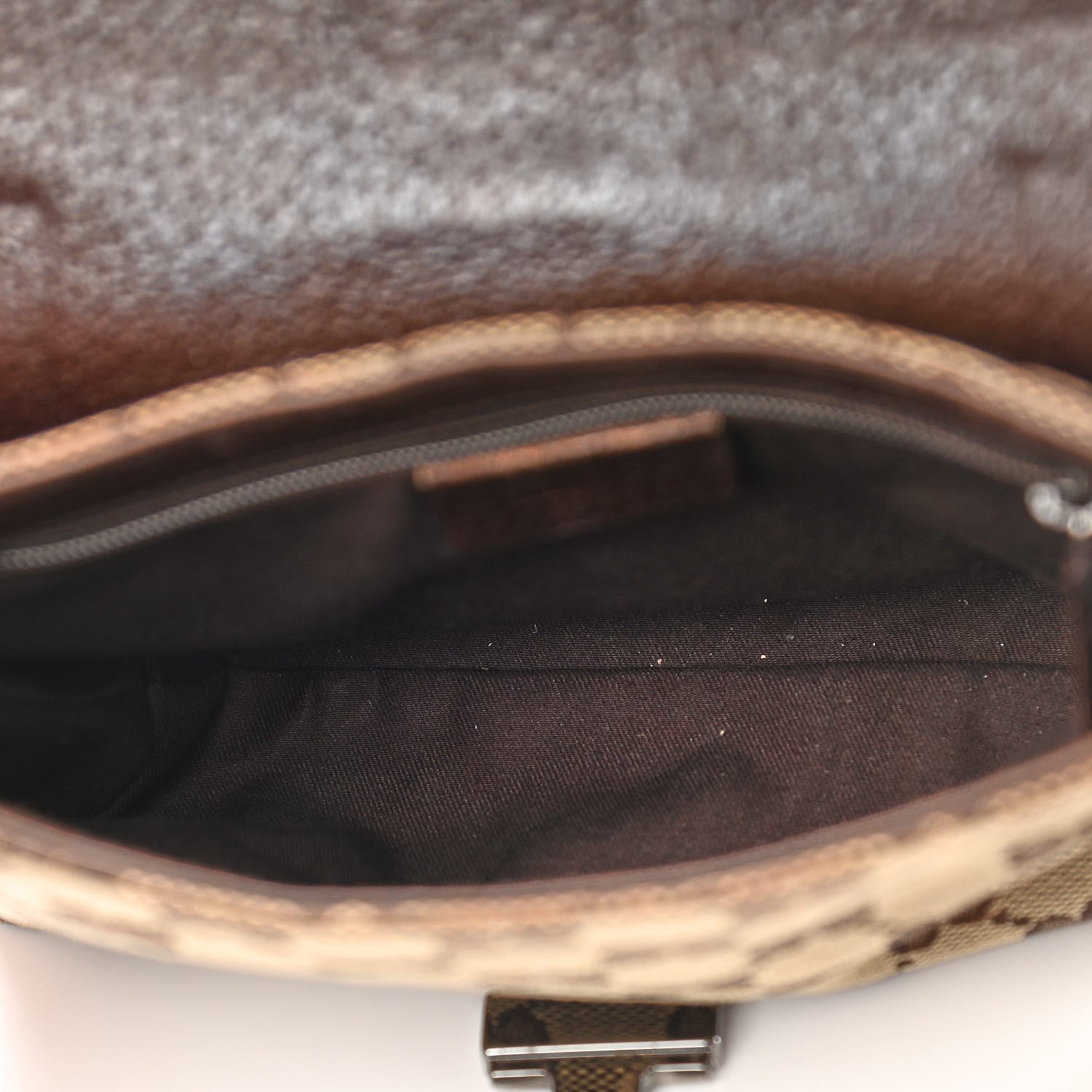 Gucci Monogram Waist Pouch Bag Dark Brown 5 of 10