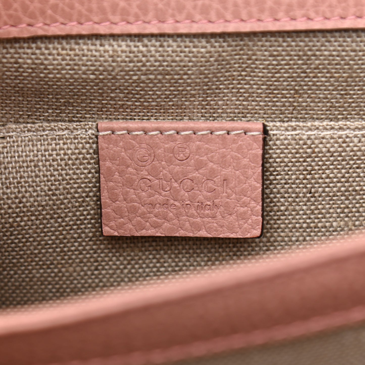 Dollar Calfskin Small Interlocking G Shoulder Bag Soft Pink
