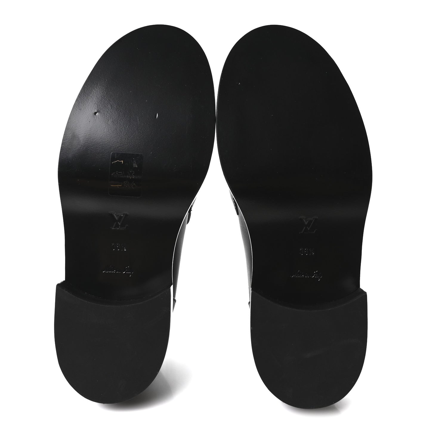 Monogram Calfskin Academy Loafers 36.5 Black