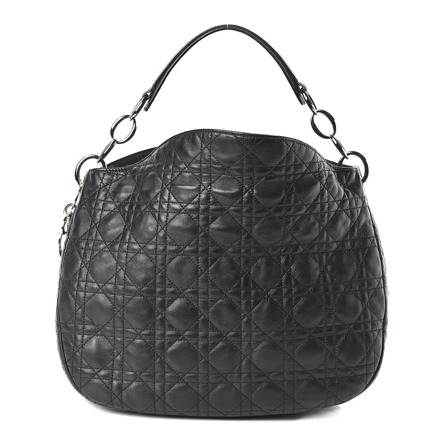 Christian Dior Lambskin Cannage Medium Dior Soft Hobo Black 1 of 9