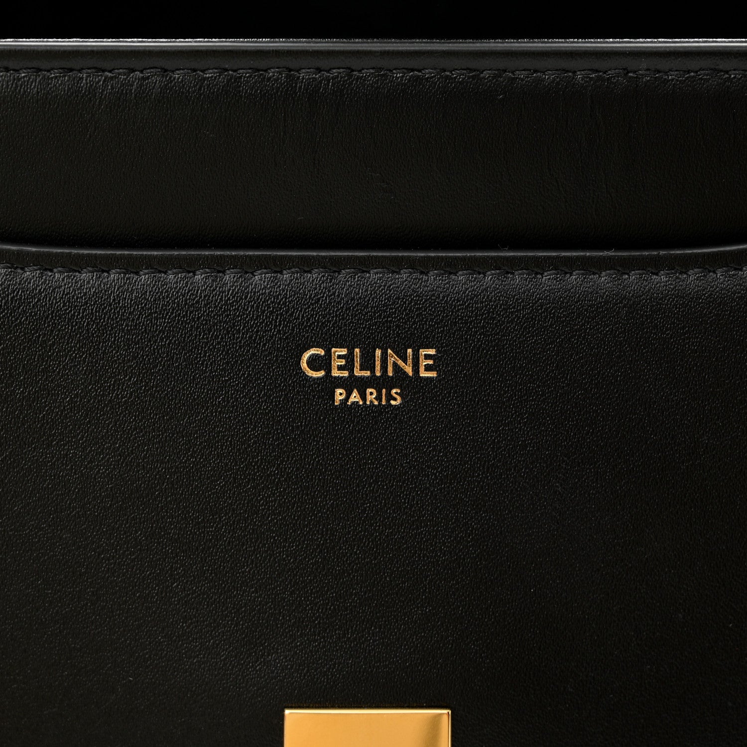 Celine Satinated Calfskin Small 16 Top Handle Bag Black 6 of 10