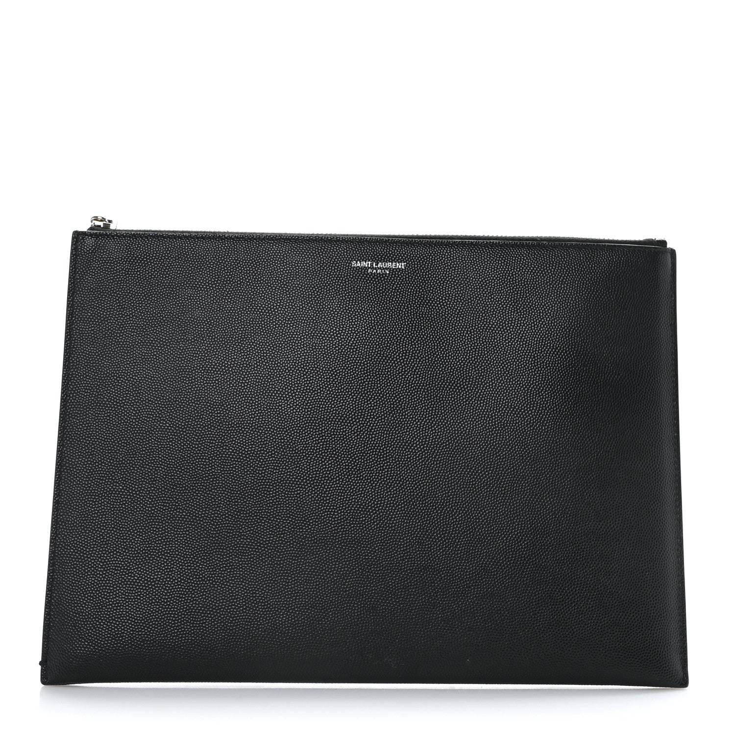 Saint Laurent Grain De Poudre Zipped Tablet Holder Black 1 of 7
