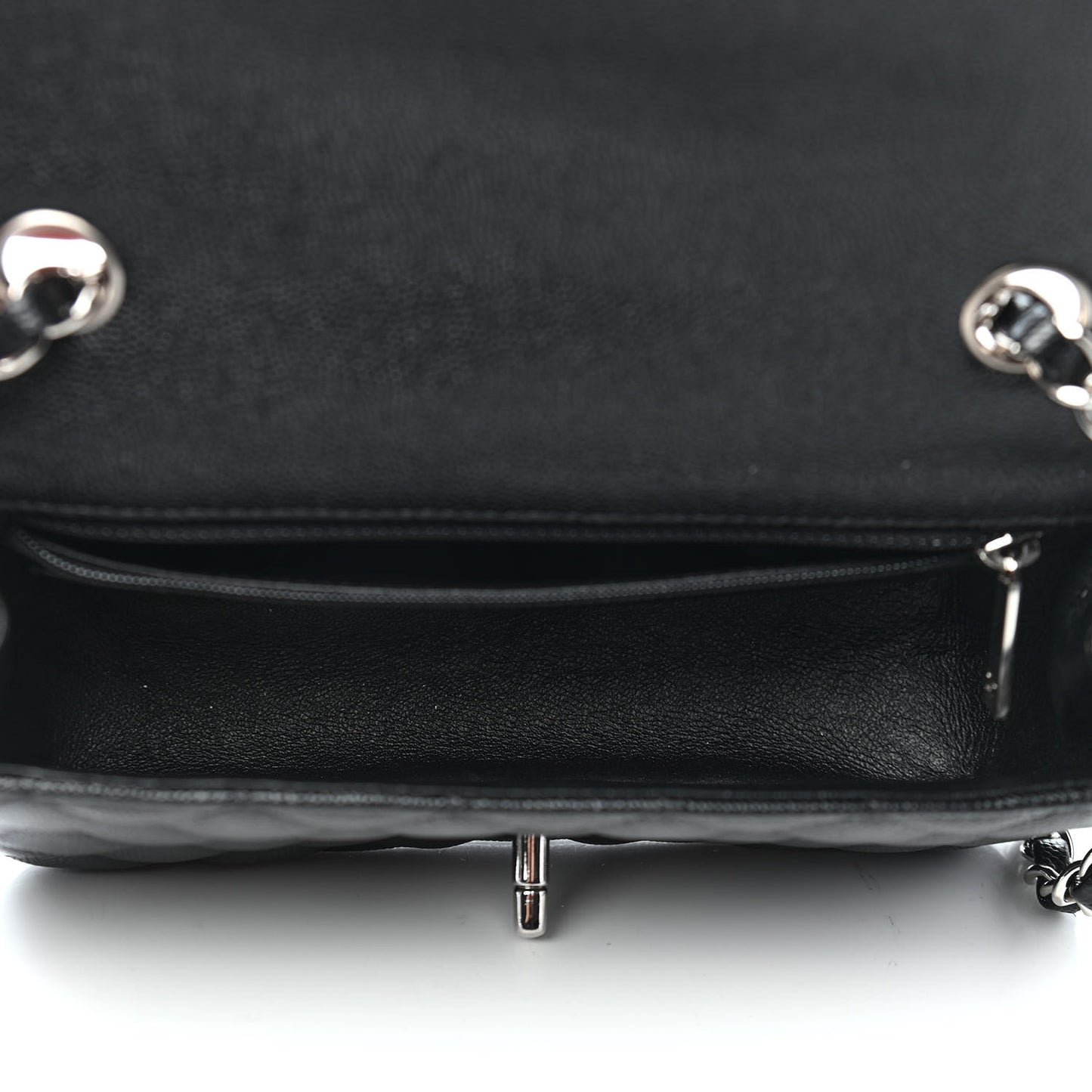 Caviar Quilted Mini Rectangular Flap Black