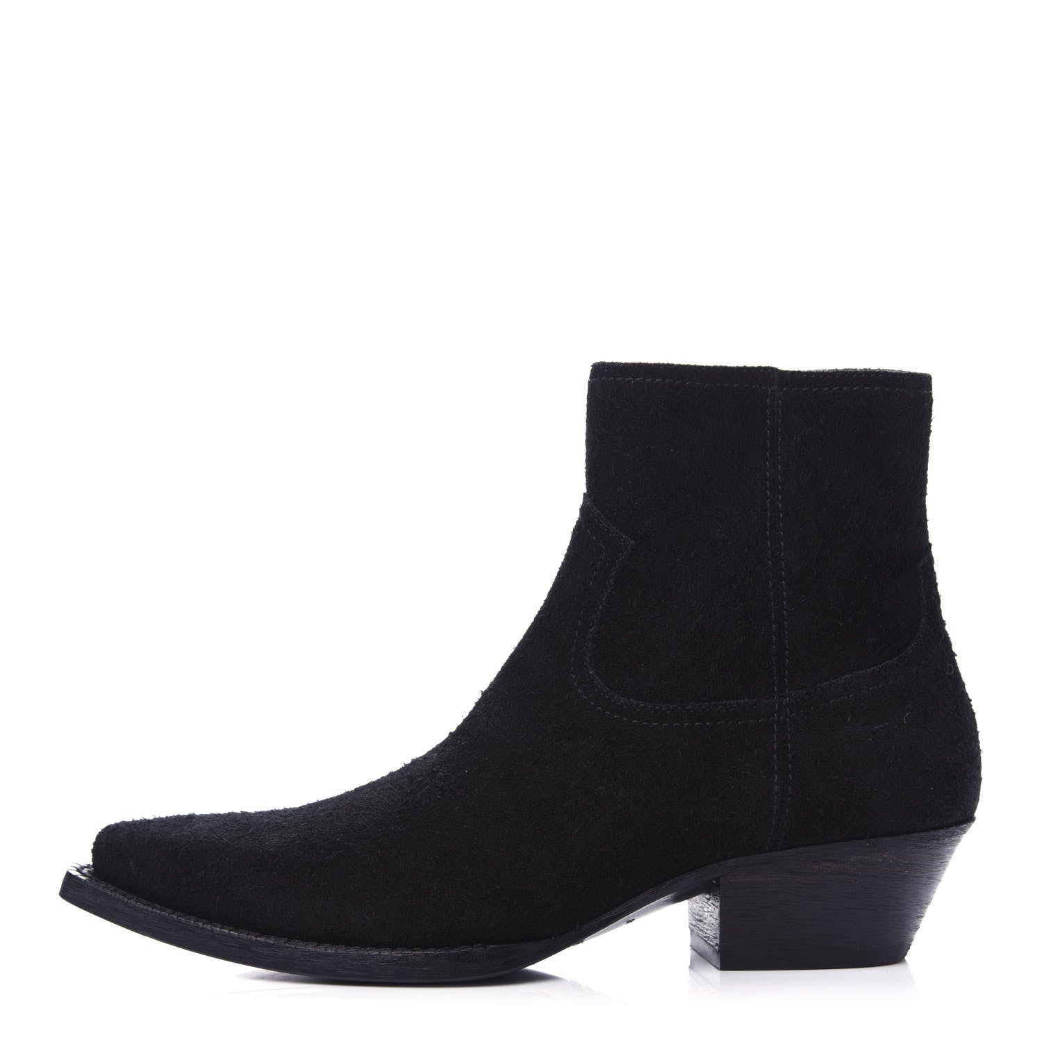 Saint Laurent Suede Lukas Ankle Boots 38 Black 1 of 10
