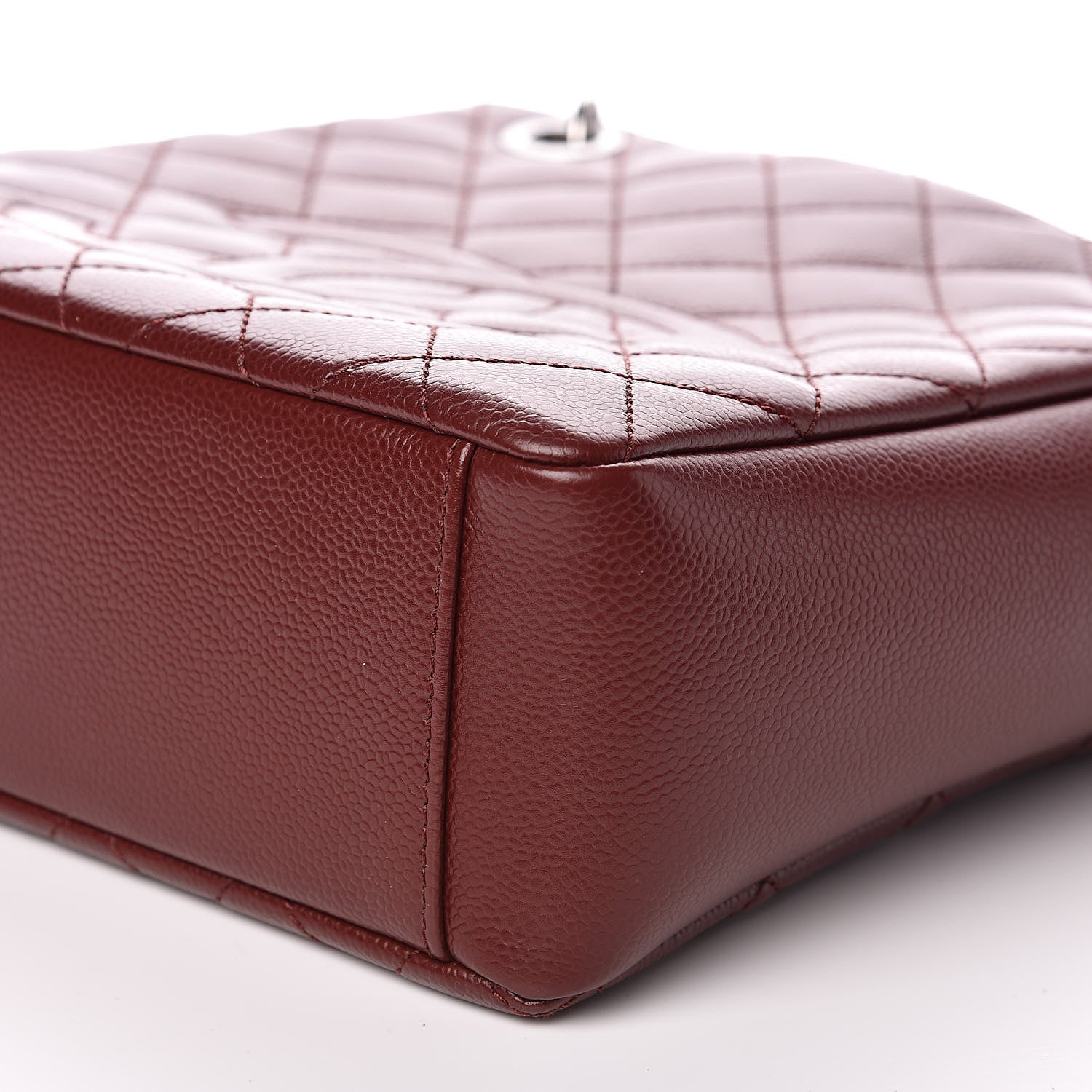 Chanel Caviar Quilted Petit Shopping Tote PST Burgundy 9 of 13