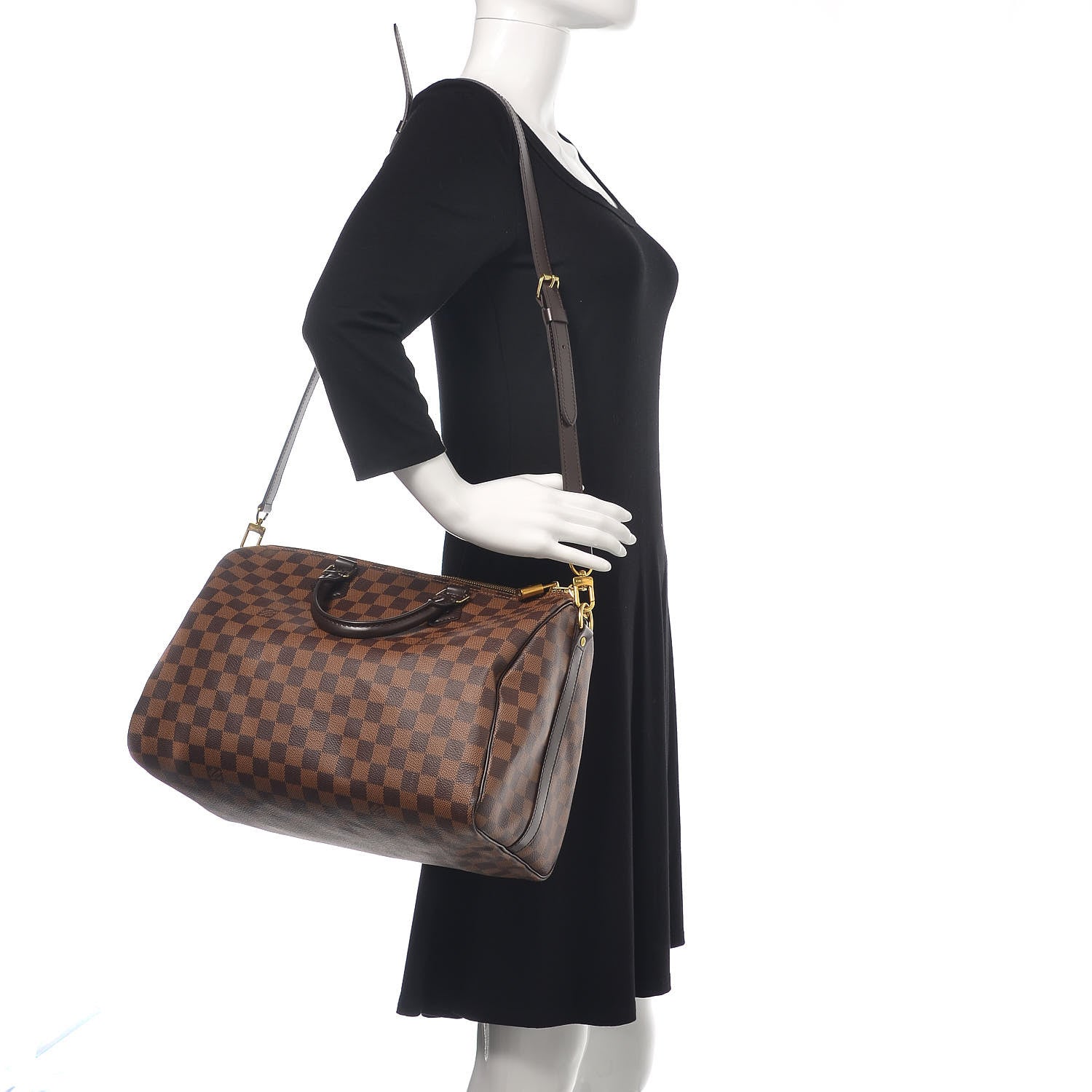 Louis Vuitton Damier Ebene Speedy Bandouliere 35 2 of 21