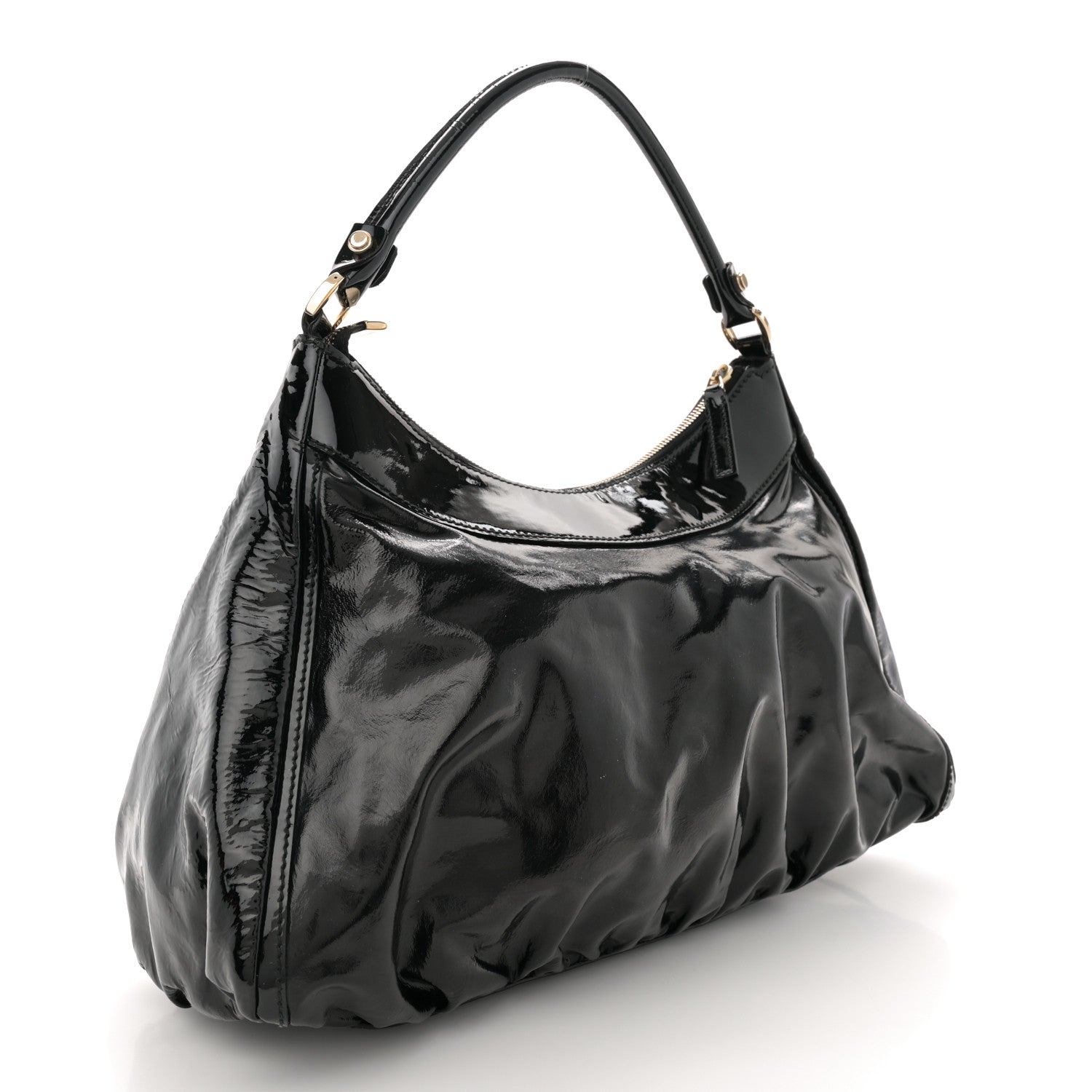 Gucci Patent Large D Ring Hobo Black 3 of 13