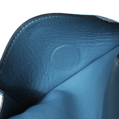 Hermes Togo Dogon Card Case Key Holder Blue Jean 6 of 6