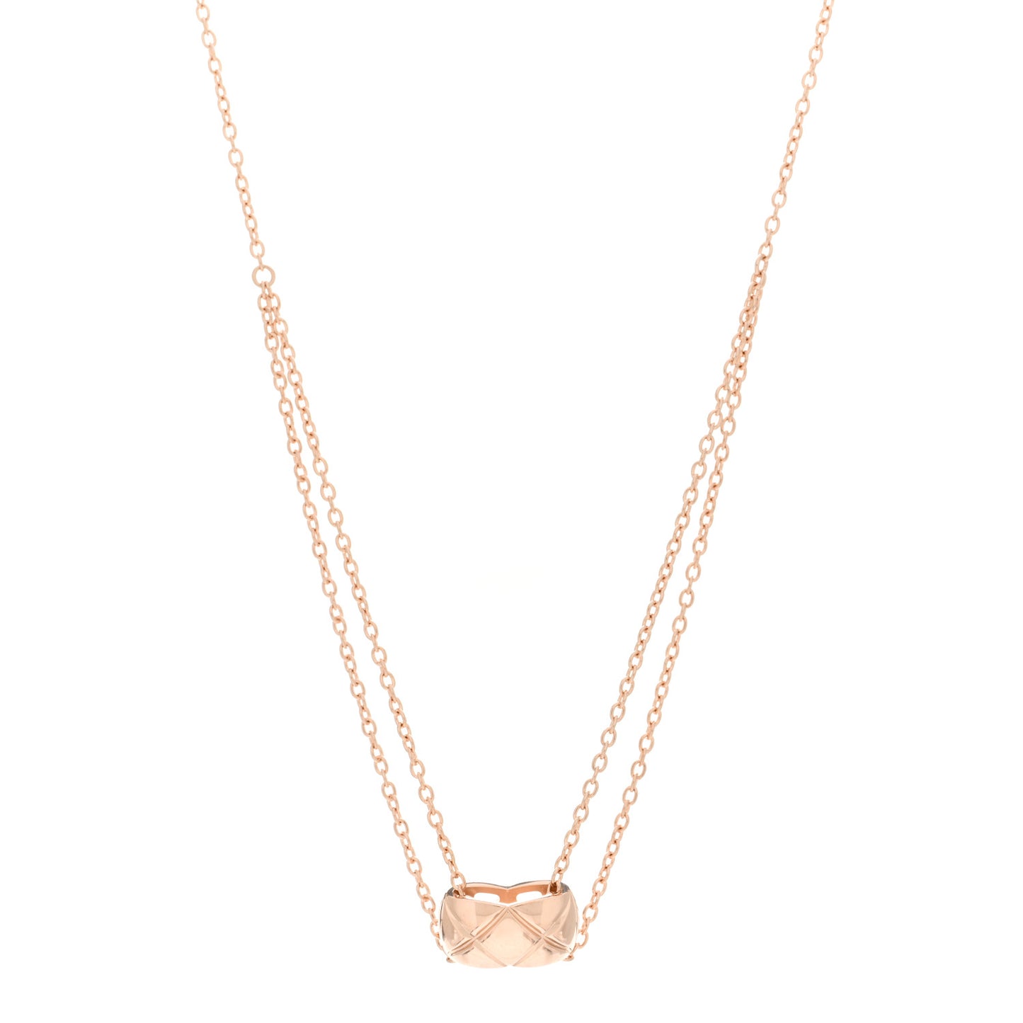 18K Beige Gold Coco Crush Pendant Necklace