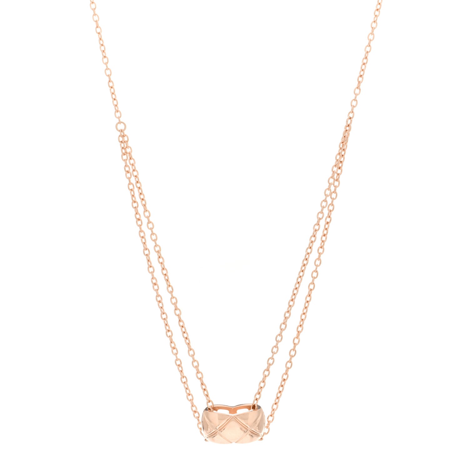 Chanel 18K Beige Gold Coco Crush Pendant Necklace 1 of 4