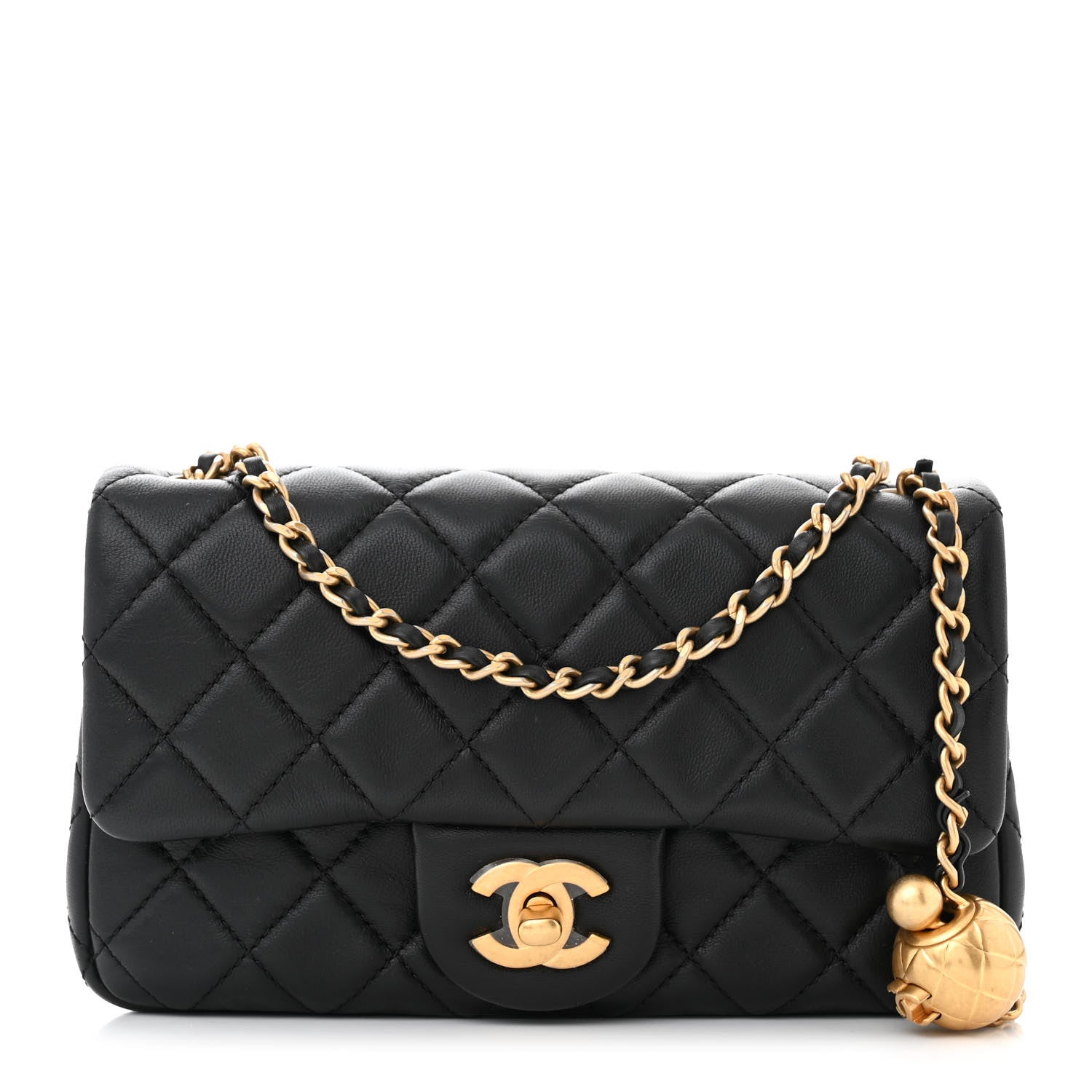 Chanel Lambskin Quilted Mini Rectangular Pearl Crush Flap Black 1 of 10