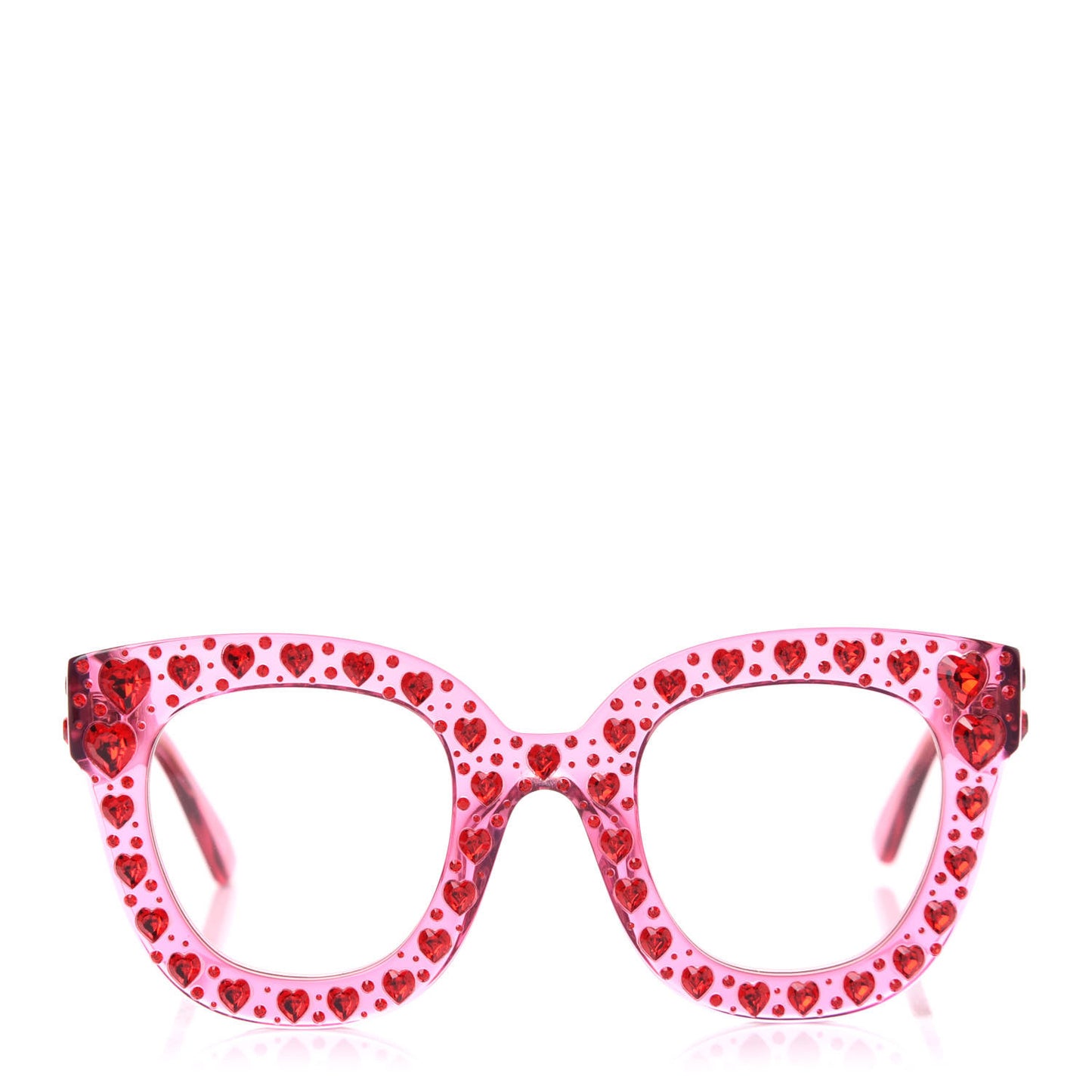 Acetate Crystal Heart GG0116S Sunglasses Fuchsia