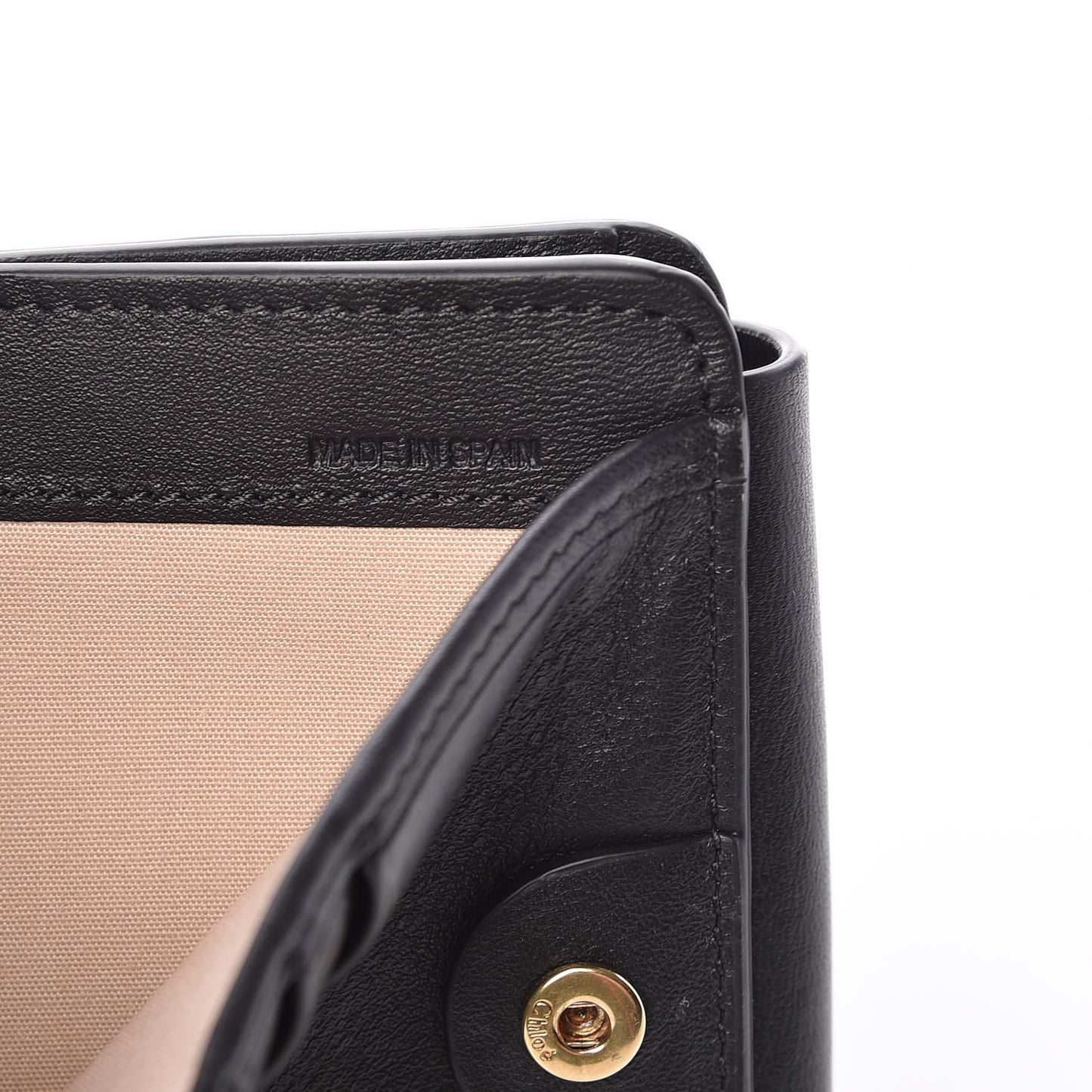 Lambskin Quilted Drew Square Wallet Black