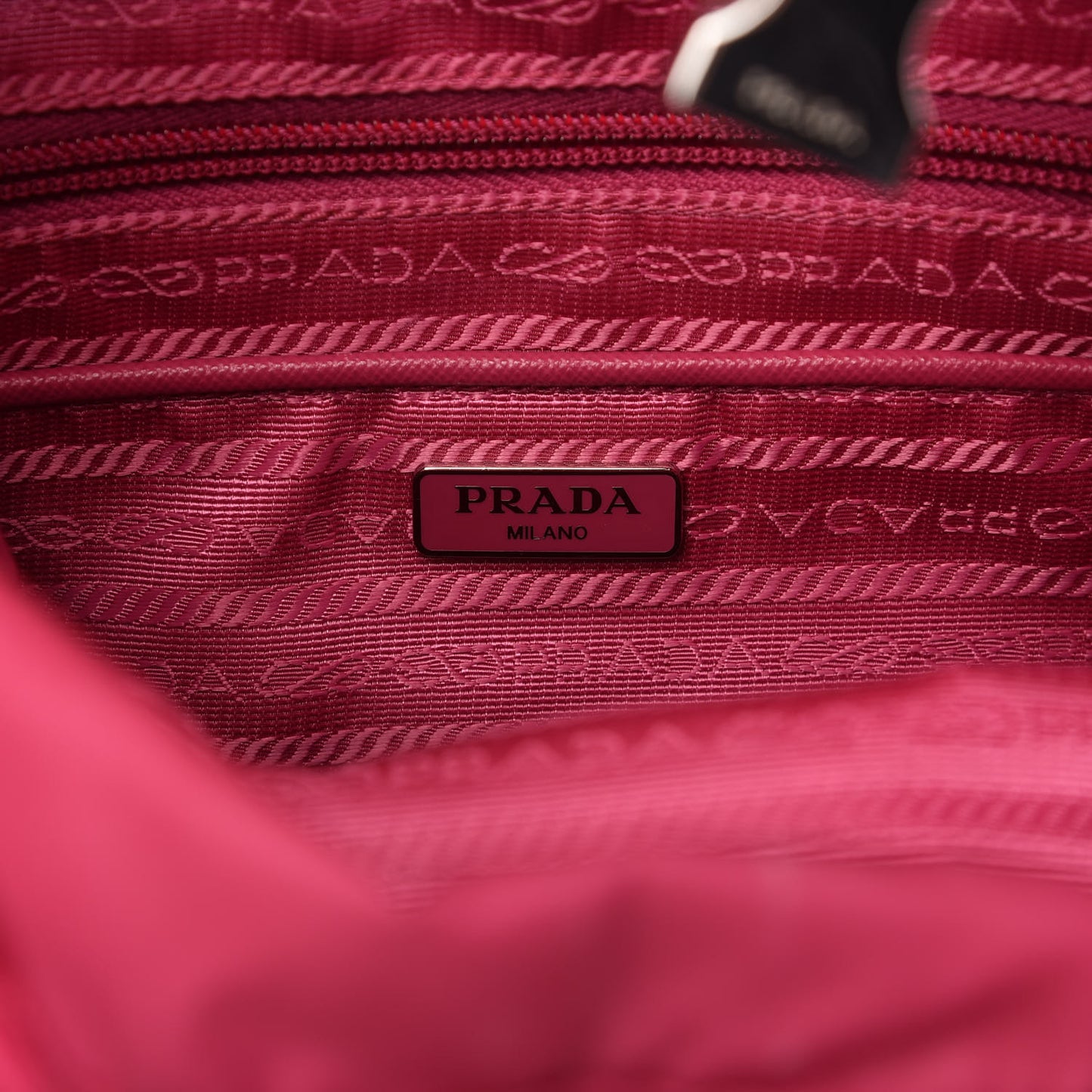 Nylon Vela Double Buckle Backpack Fuxia