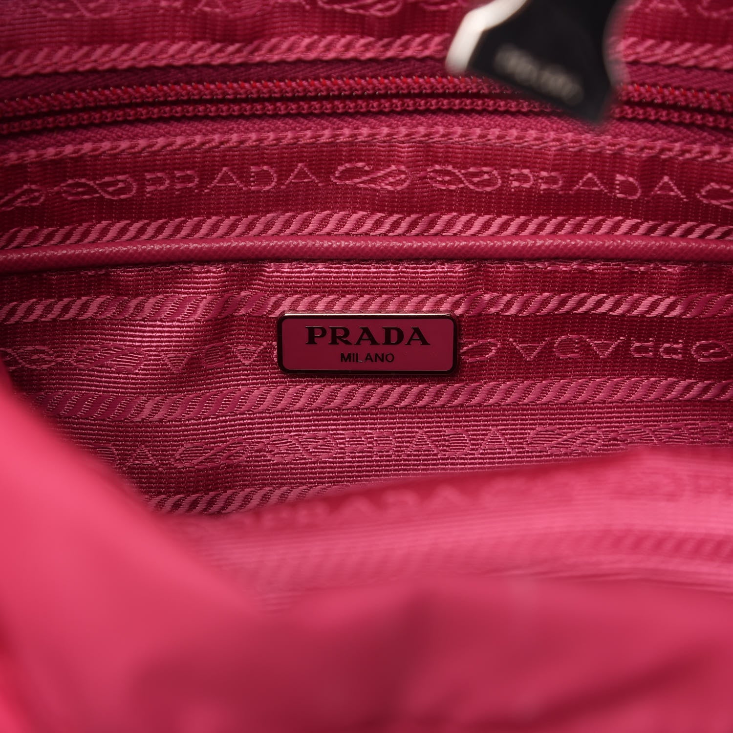 Prada Nylon Vela Double Buckle Backpack Fuxia 8 of 10