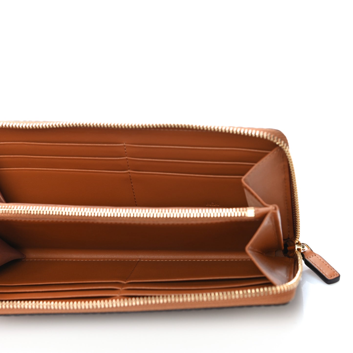 Visetos Large Zip Around Wallet Cognac