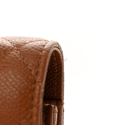 Chanel Caviar Quilted Business Affinity Clutch With Chain Flap Camel 12 of 13