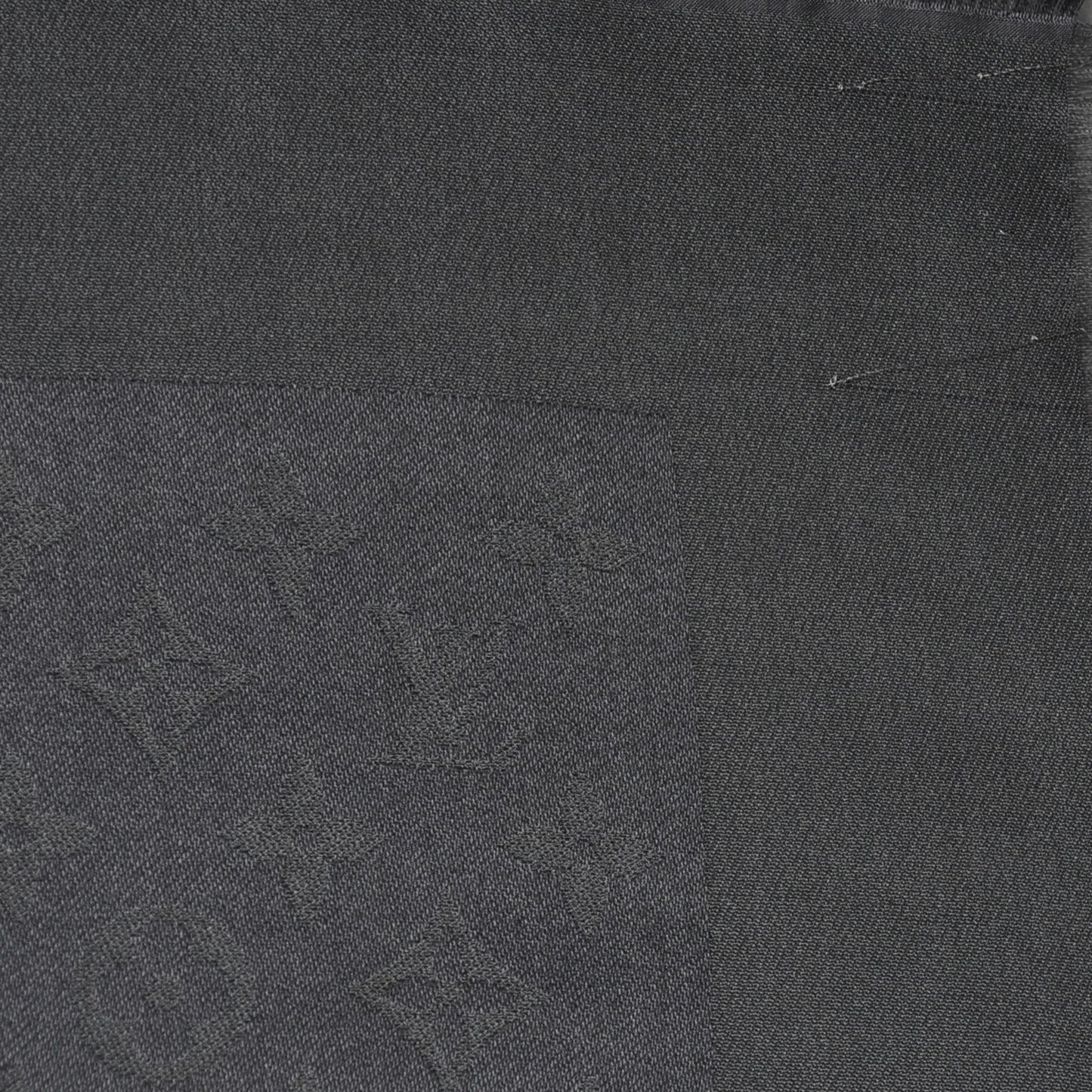 Silk Lurex Wool Monogram Shine Shawl Pearl Grey