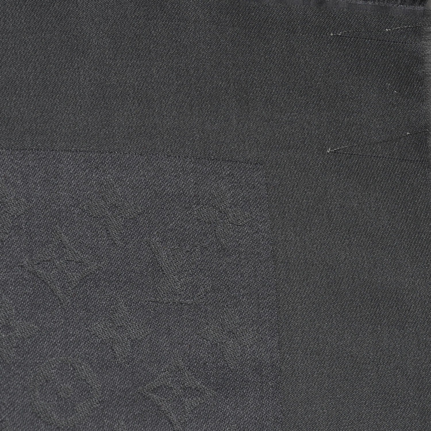 Louis Vuitton Silk Lurex Wool Monogram Shine Shawl Pearl Grey 8 of 8