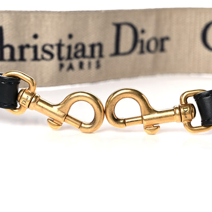 Christian Dior Canvas Embroidered Shoulder Strap Black 9 of 10