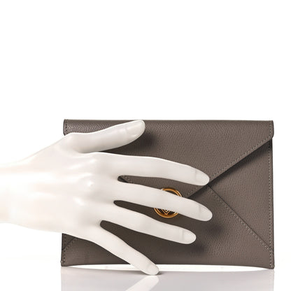 Fendi Vitello Cruise F is Fendi Medium Flat Envelope Pouch Tortora 2 of 9