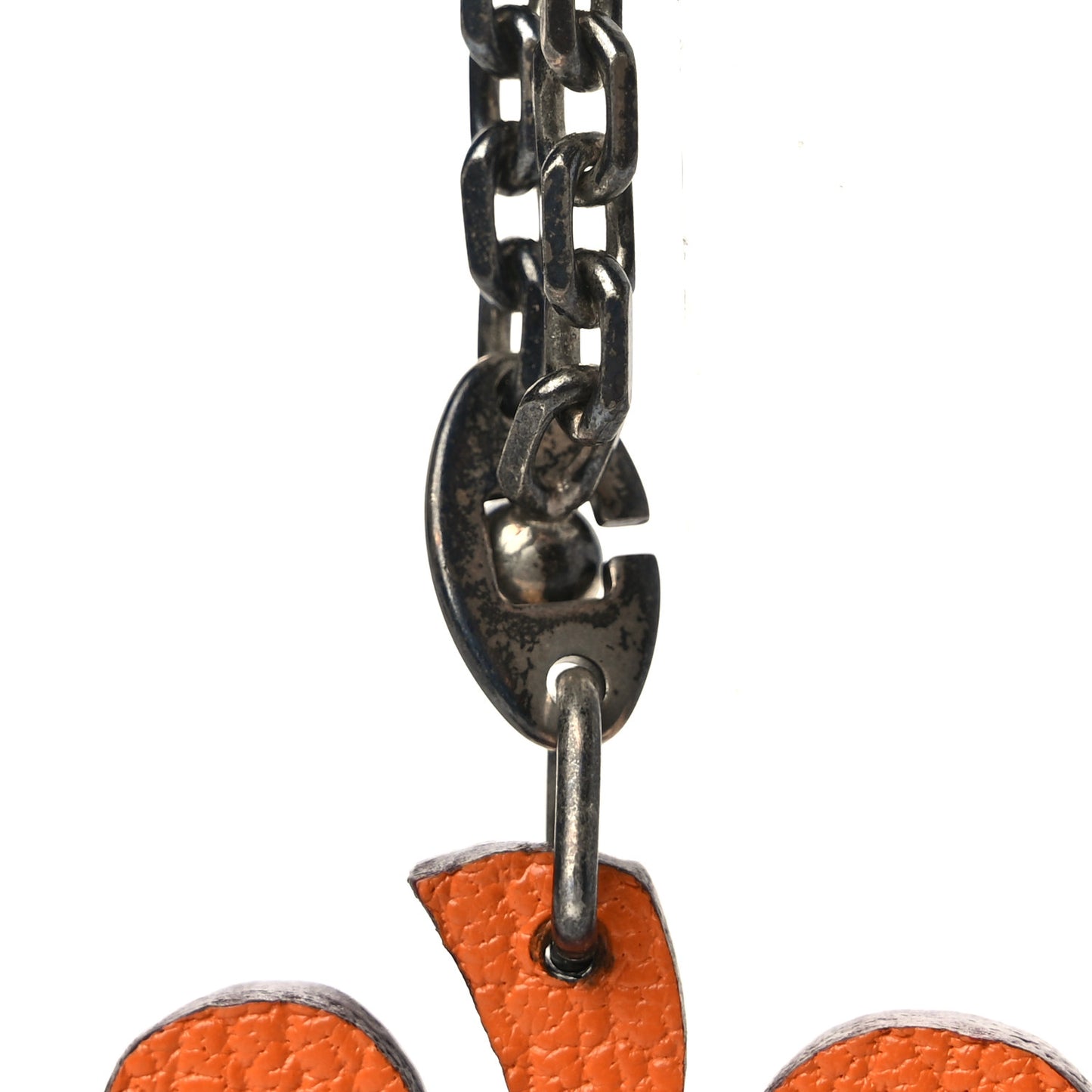 Chevre Mysore Lucky Clover Key Chain Bag Charm Vert Anis Orange