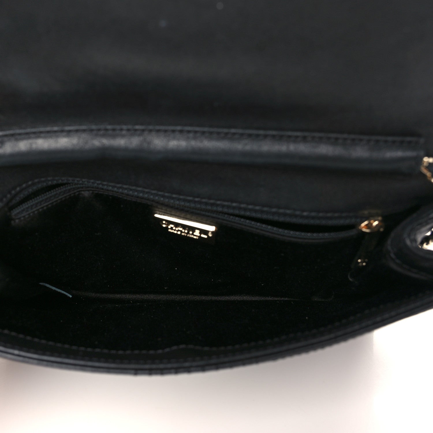 Chanel Calfskin Korean Garden Clutch With Chain Black 5 of 9