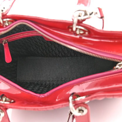 Christian Dior Patent Cannage Large Lady Dior Fuchsia 5 of 16
