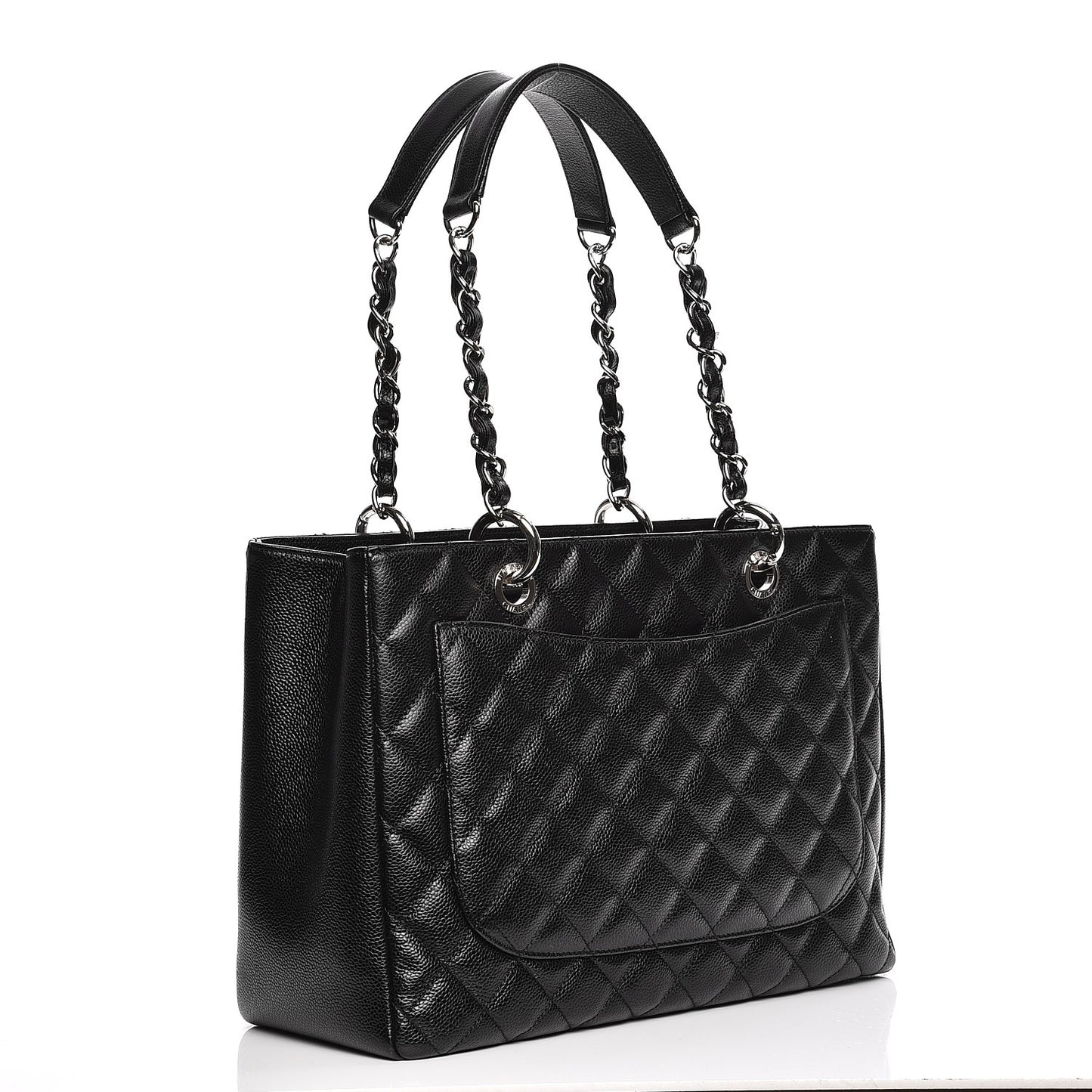 Caviar Quilted Grand Shopping Tote GST Black